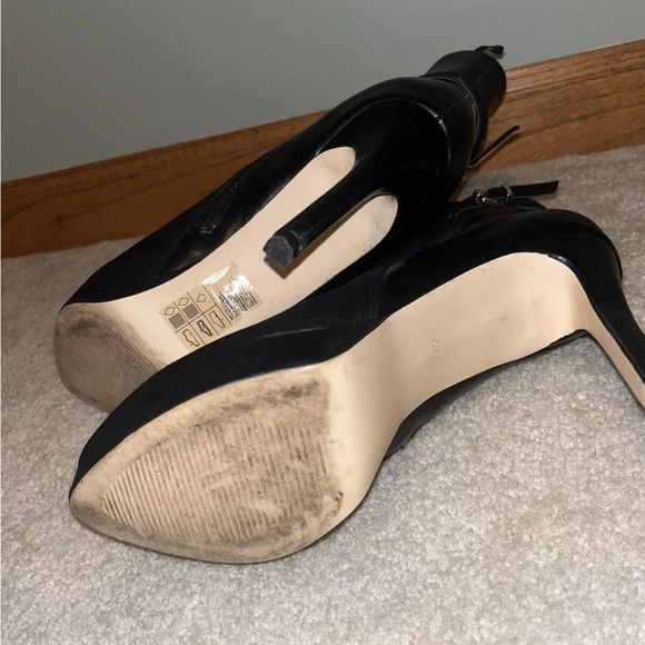 H&M Black Suede Stiletto Booties- Size 10 - Picture 5 of 6